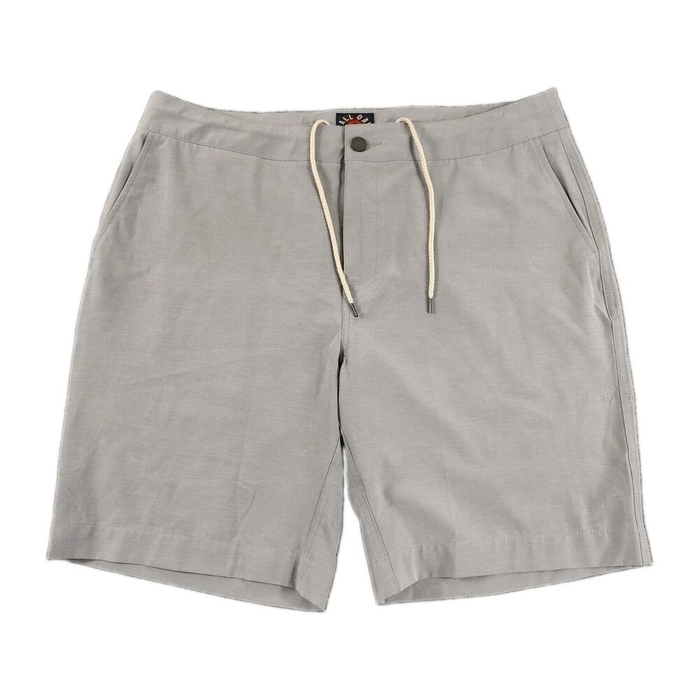 Faherty All Day Shorts Men's 36 Ice Grey Stretch Performance Chino Hybrid 9" NWT